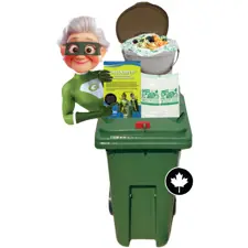 Granny with a Green Bin